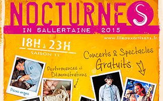 Affiche A2 - Nocturnes in Sallertaine 2015 / Ile aux Artisans